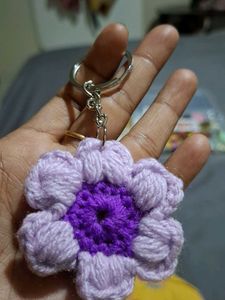 Crochet Flower Keychain