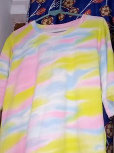 Tie Dye Top &amp; Striped Pants Set