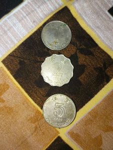 Hongkong 1,2,5 Dollar Coins