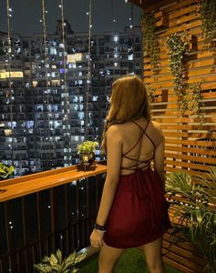 Backless Satin Dress