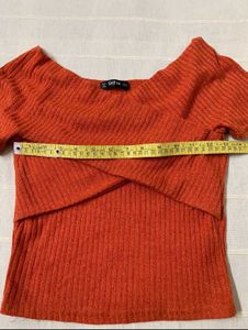 Shein Top &amp; Knit Twist Front Sweater