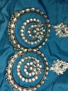 Oxidized Long Earring