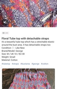 floral tube top