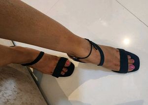Mast N Harbour Dark Green Suede Heels