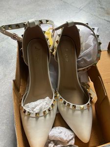 Brand New Studded White Heels - Size 38