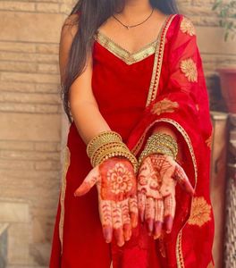 Designer Beautiful Red  Sleeveless Suit