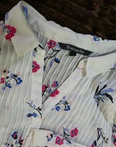 Floral White Shirt UK Classic 38