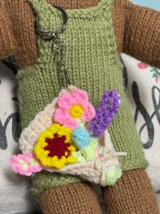 Crochet Flower Bouquet Keychain💐
