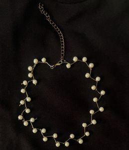 Pearl Embellished Gold-Plated Necklace