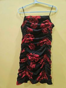 Floral Ruched Mini Dress