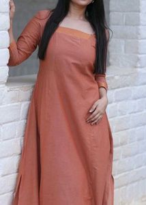 Elegant Brown Cotton Kurta