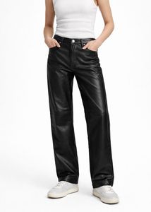 Black Faux Leather Pants