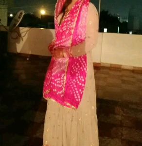 Nyra Cut Suit With Heavy Palazzo And Dupatta.