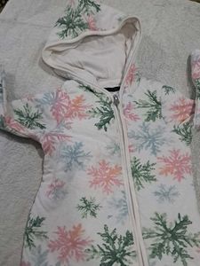 Snowflake Print Baby Onesie