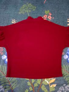 Maroon Embellished Top