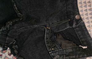 Black Denim Shorts