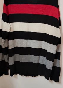 Pepe Jeans Striped V-Neck Sweater
