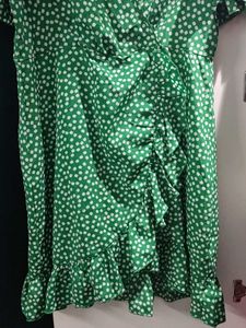 Green Knee Length Dress