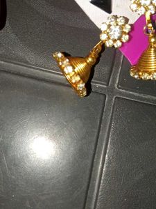 Golden Jhumka Earrings