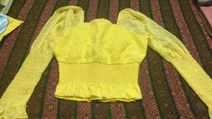 Yellow Polka Dot Top