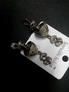 Silver Jhumka Earrings