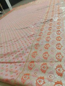 New Banarasi Silk Saree With Unstitched Blouse Pie