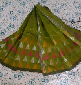 Olive Handloom Saree