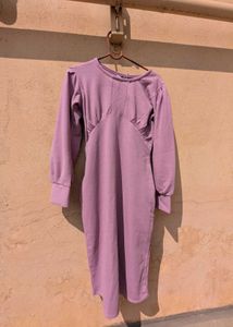 Cute Purple Midi Dress