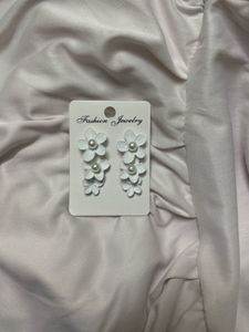Floral Pearl Drop Earrings
