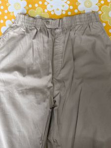 Beige Casual Pants