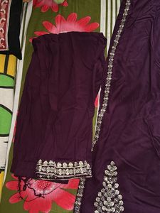 Purple Embellished Dress