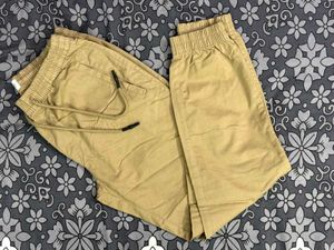 Khaki Joggers with Drawstring