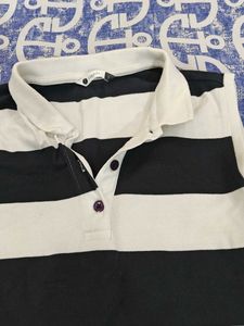 Striped Sleeveless Polo Dress