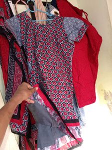 Printed Kurti with Matching Bottoms
