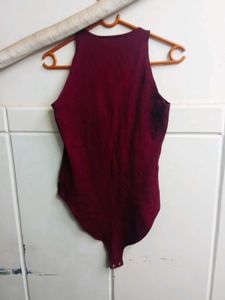 Forever 21 Burgundy Bodysuit