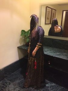 Gold And Black Lehnga Choli