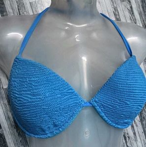 Textured Blue Bikini Top 💚