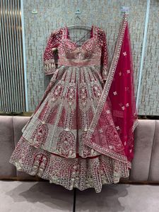 Gorgeous Wedding Gown with Skirt and Dupatta