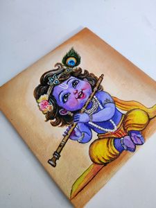 Little Krishna Mini Canvas Painting