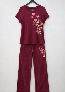 Juicy Heart Bloom Velour Co-Ord🍷💖✨Luxe 🔥🔥🔥🔥