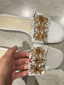 Cai Embellished Sandals With Stones