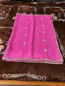pink pure  ki saree