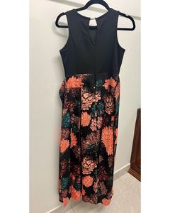 FabAlley Black Printed Maxi Dress