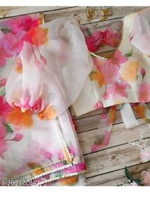 Floral Organza Saree