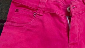 Bright Pink Girls&#39; Cotton Shorts – Stylish &amp; Comfy