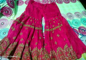 Beautiful Pink Cotton Sharara  Set