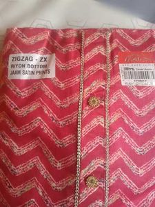 Red Zigzag Dress Material