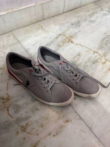 US POLO ASSN grey And Red Shoes