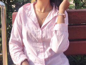 Pink Striped Button-Down Shirt