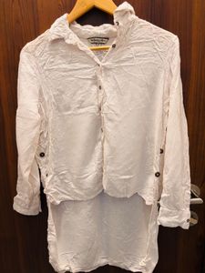 White Button-Up Top